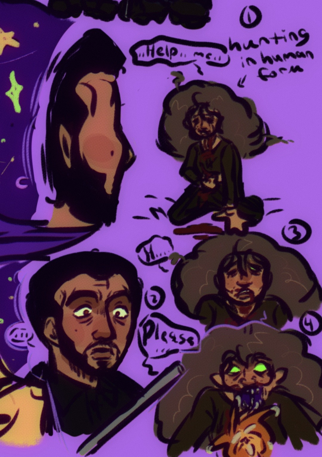 Harmony and Horror Alien au: Martin GreyWhinder/Mari Faucher doodle comic