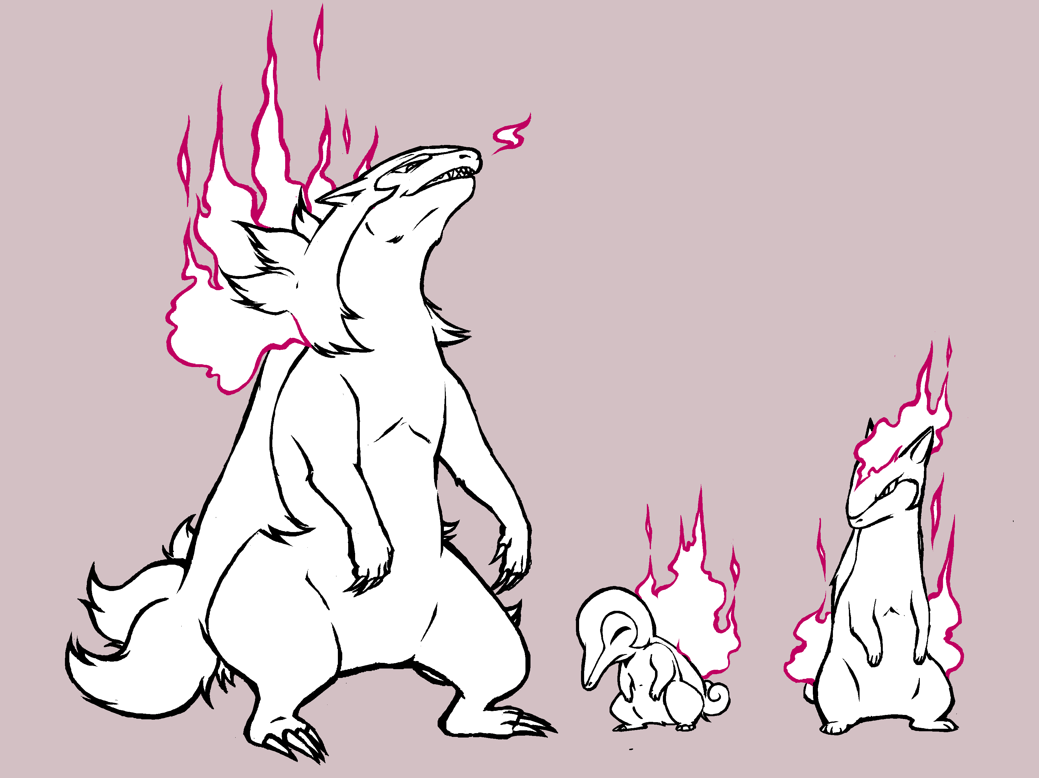 Typhlosion Ninetales hybrid evolution line