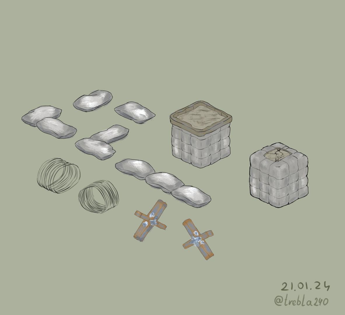 Defensive structures props