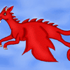 A red dragon