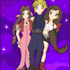 Aeris, Cloud and Tifa from Final Fantasy VII