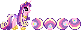 Desktop Ponies Ball Princess Cadance sprites