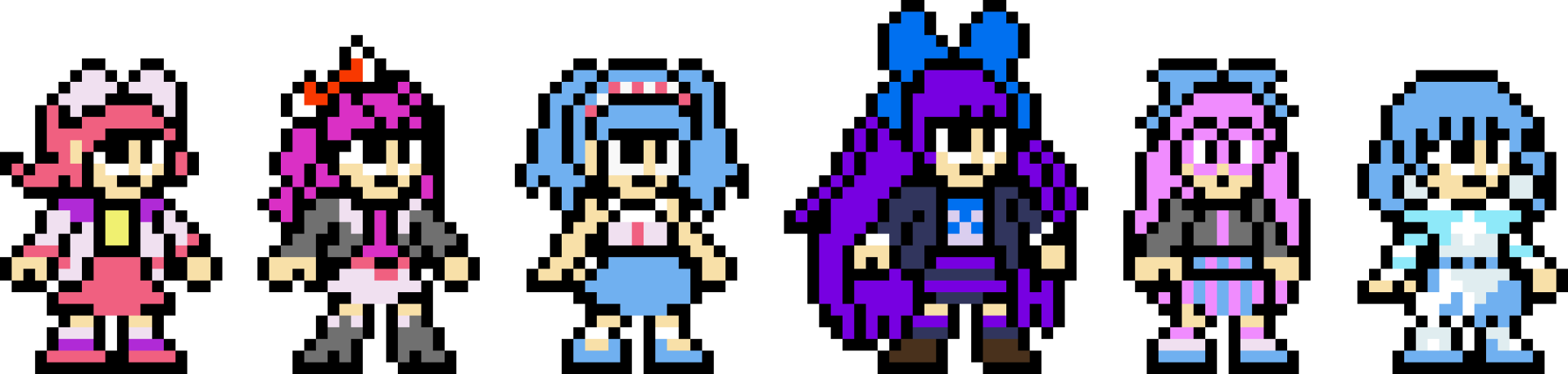 Human Form Jewelpet sprites by Darkcube095