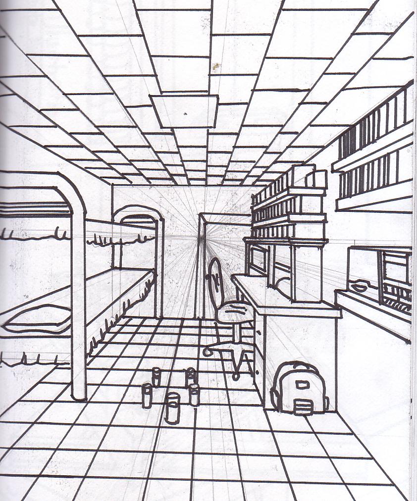 Perspective drawing of my room