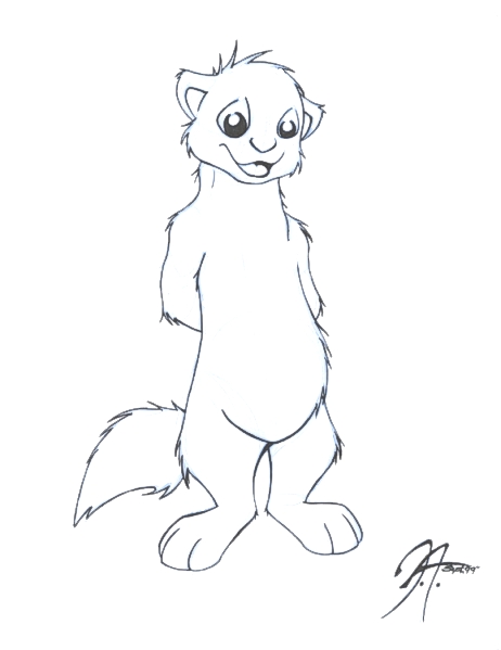 Cartoon Ferret