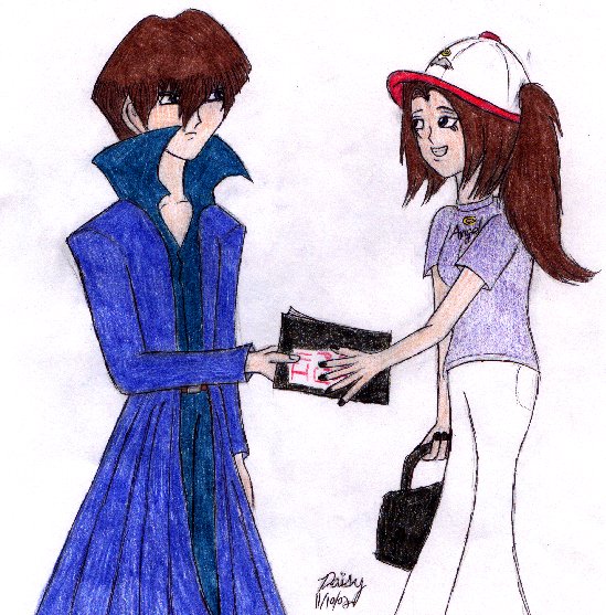 Kaiba handing me my book ^^