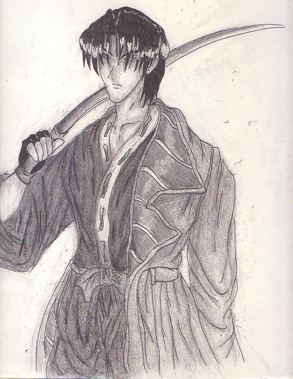 Aoshi and his buddy the sword or katakana