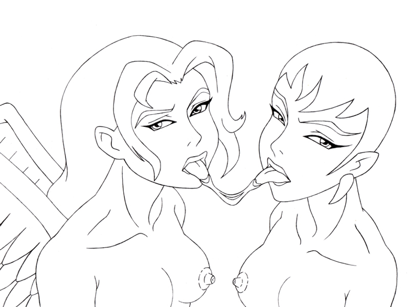 Hawkgirl and Vixen Tastey