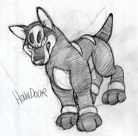 Houndour Sketch