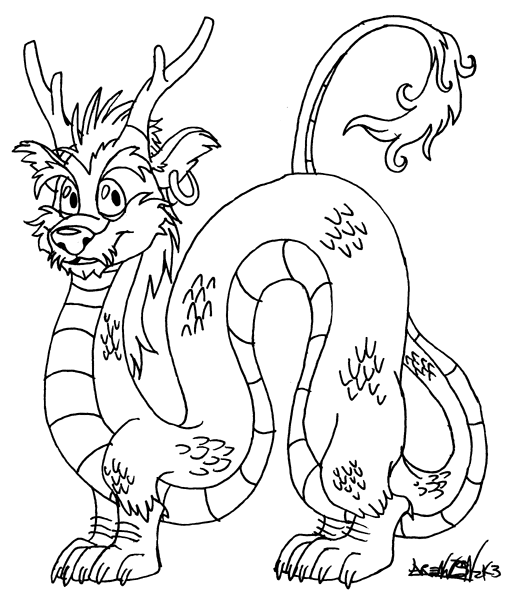 Toony Cute Oriental Dragon