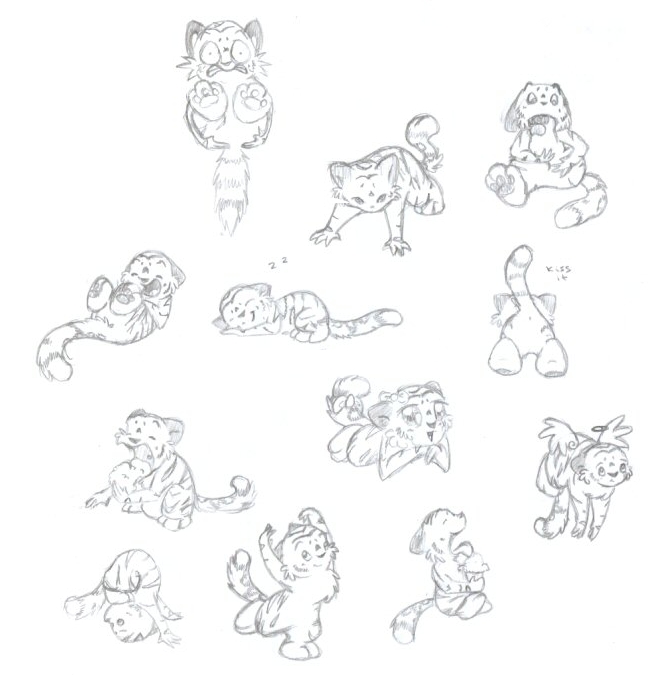 Cartoony Miaor Sketchies