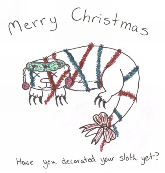 CHRISTMAS SLOTH!