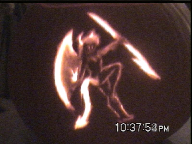 Mythica on a Pumpkin - Halloween/2001