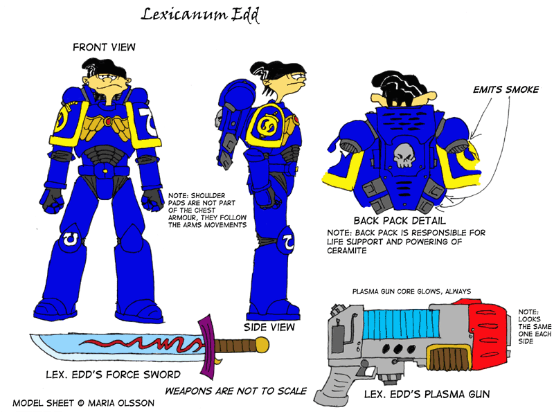 Model Sheet for Lexicanum Edd