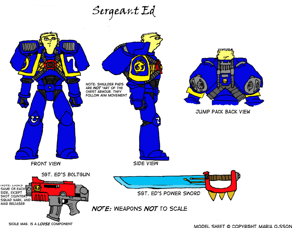 Model Sheet for Sergeant Ed