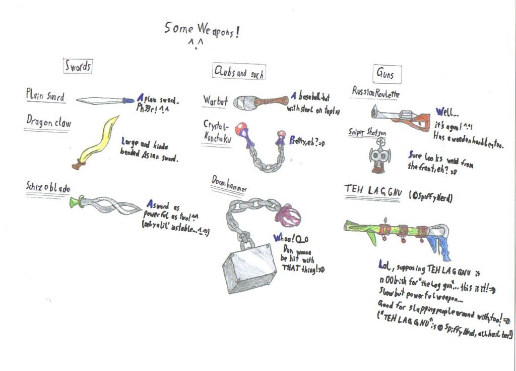 Some weapon scribbles!